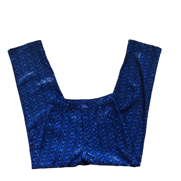 Y2k Blue sequin pants -SZ 6 - Picture 3 of 3